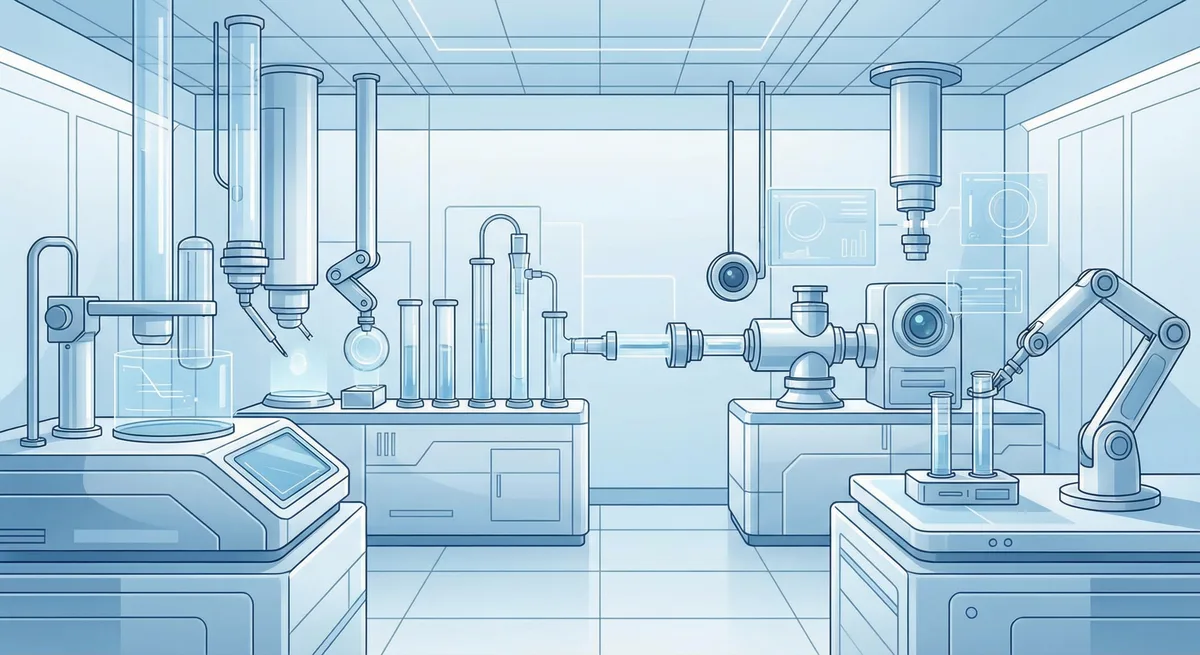 Laboratory — clean, precise, instruments of measurement