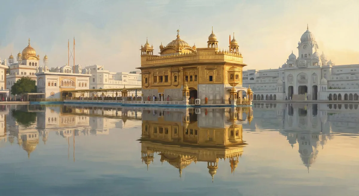 Golden Temple reflecting in water