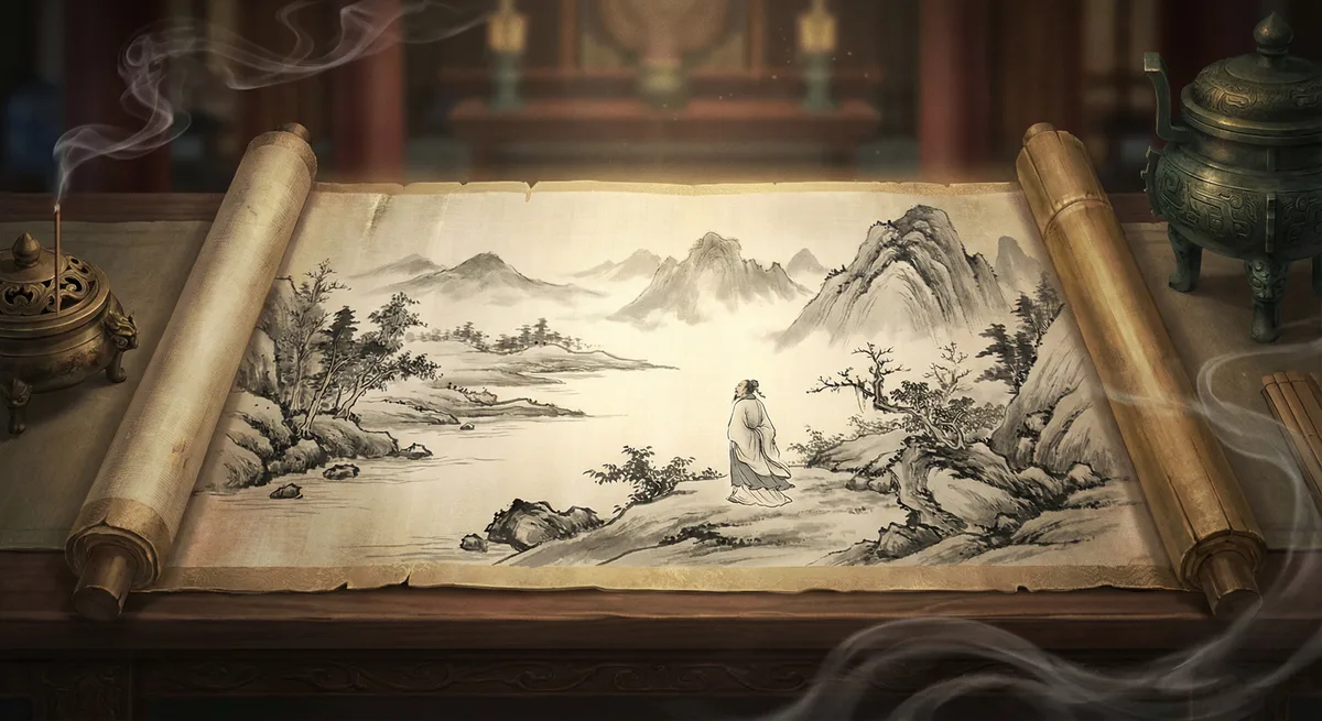 Ancient scroll or book — Tao Te Ching, reverent