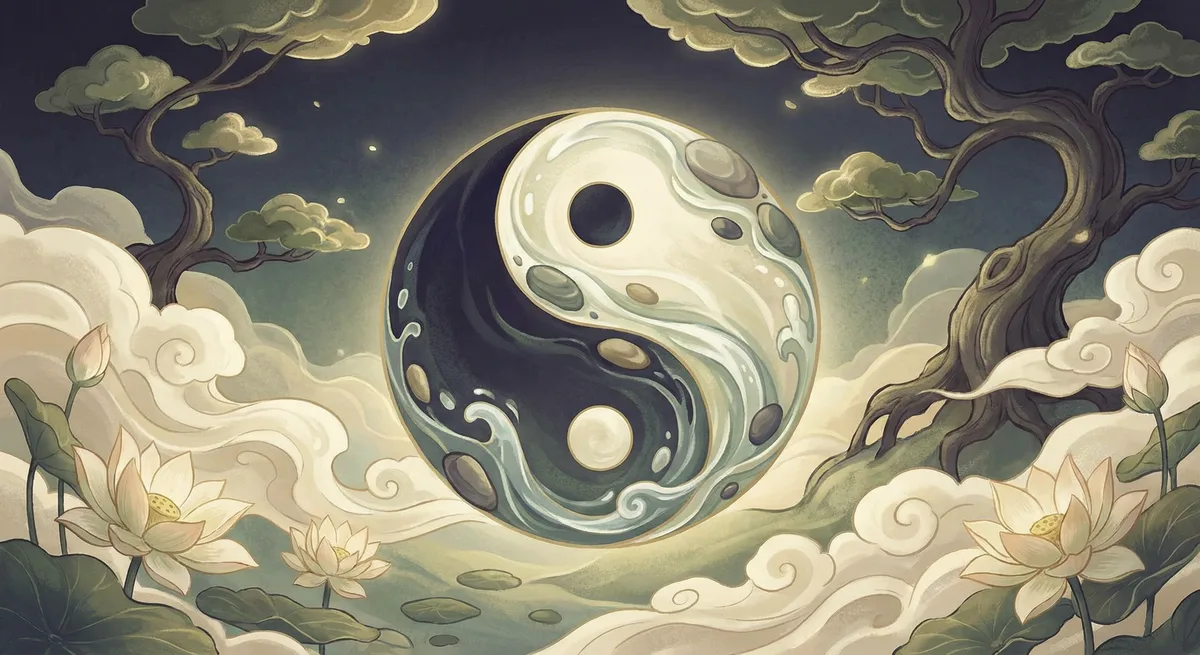 Yin-yang symbol representing balance